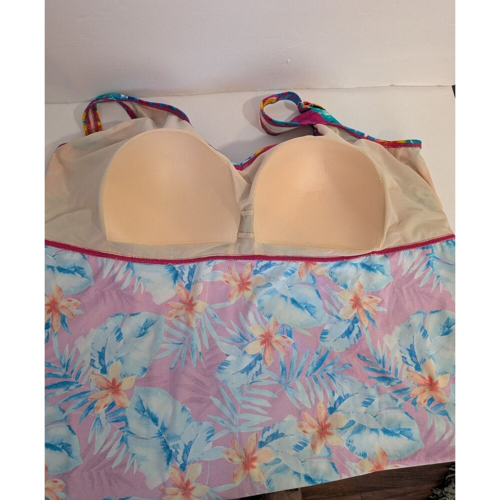 Swimsuits For All Tankini Top Floral Women's Size 34 - Picture 4 of 8